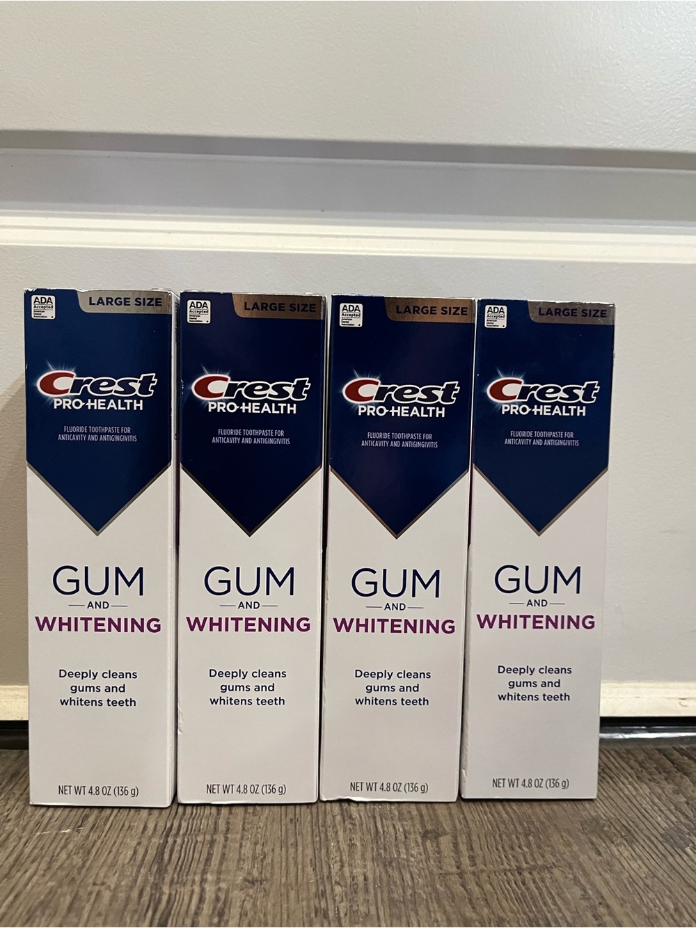 4 Crest Gum and Whitening Toothpaste - 4.8 oz